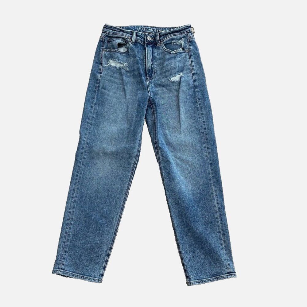 American Eagle Outfitters Mid Wash Straight Leg Jeans